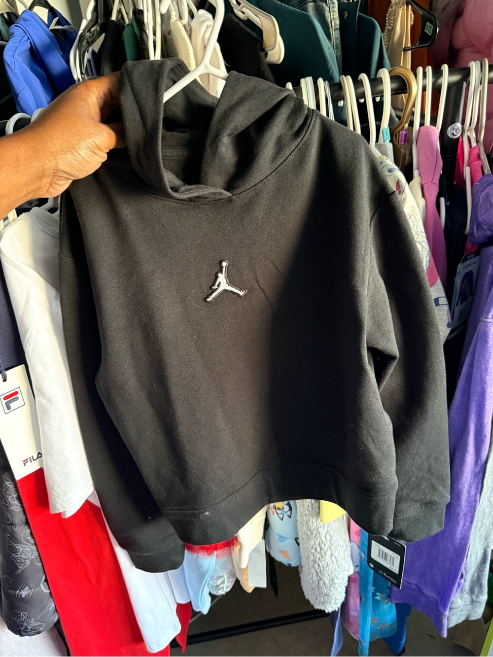 Nike Black Hoodie with White Jumpman Logo